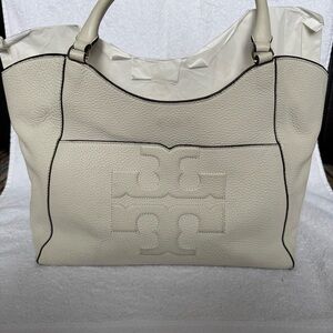 Tory Burch Leather Elegant Cream Handbag